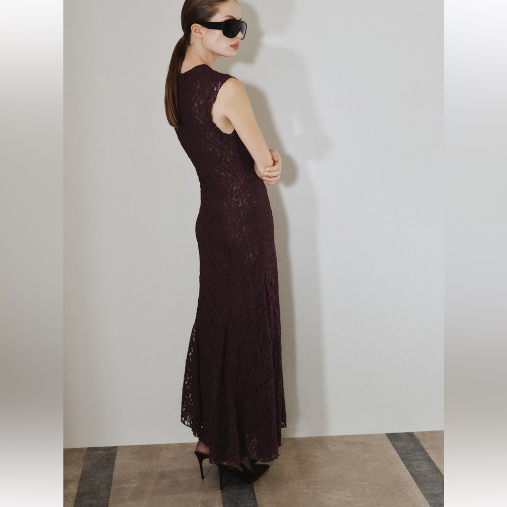MANGO ASYMMETRIC LACE DRESS - Picture 2 of 7